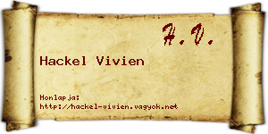 Hackel Vivien névjegykártya